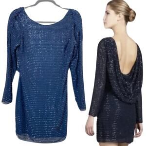 AIDAN MATTOX DRESS 4 NAVY BLUE WEDDING GUEST COCKTAIL PARTY NYE FESTIVE